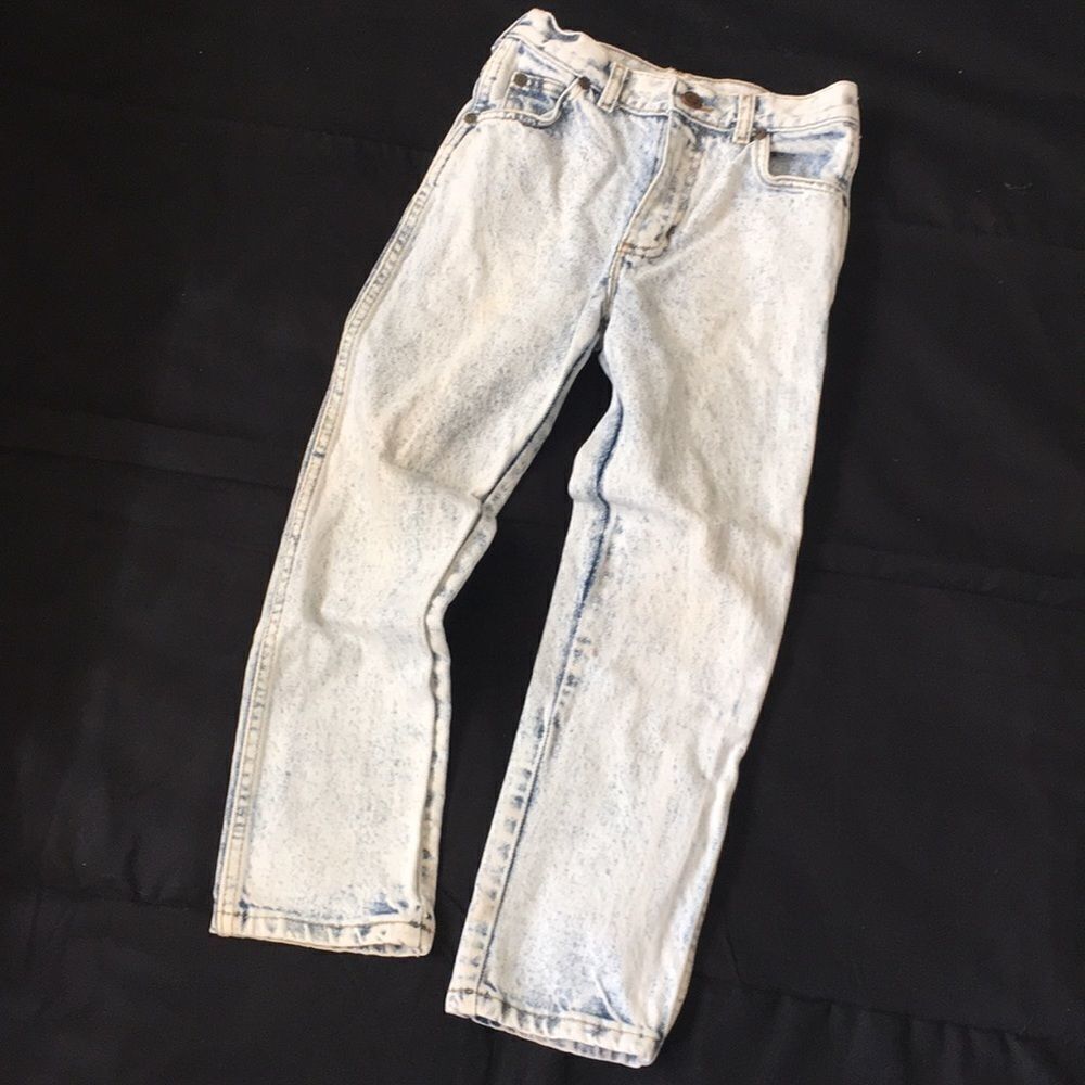 ❤️Vintage Made in the USA Acid wash Kids Jeans 8